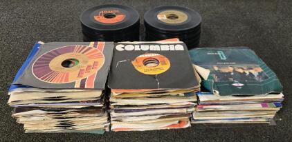 collection of vintage 7-inch 45 RPM Vinyl Records Including: Paul McCartney, Duran Duran, John Denver & More