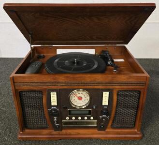 Innovative Technology Aviator Recordable CD 5-in-1 Wooden Music Center ITVS-750