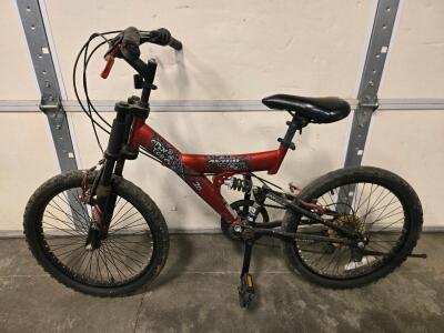 20" Red Open Force Avico Dual Suspension Bike