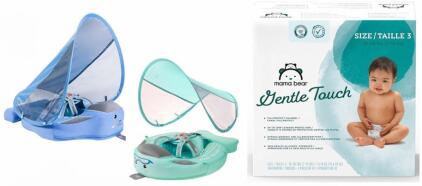 Mama Bear Gentle Touch Diapers, Size 3, 168 Count & (2) Mambobaby Pool Floaties