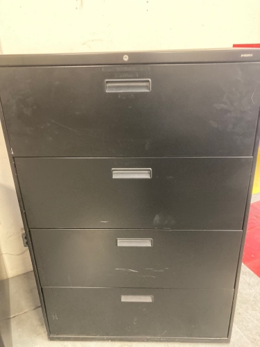 Black 4 Drawer Filing Cabinet