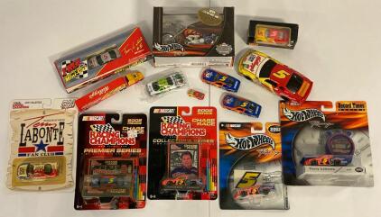 Collection Of Vintage NASCAR Memorabilia Includes Several Racing Champions And Hot Wheels Die-Cast Models
