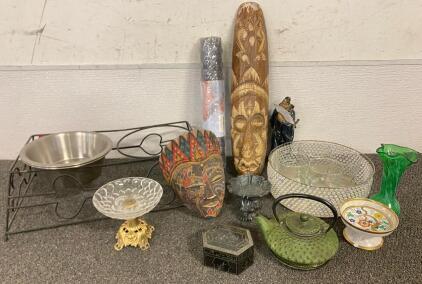 Jack Daniel&rsquo;s Whiskey Glass Set, Wooden Masks, Decor, Dog Bowl Holder And More