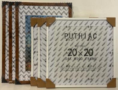 (6) Picture Frames &mdash; (3) Rustic Brown Frames & (3) White Frames