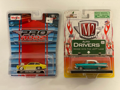 Collectible 1:64 Scale Die-Cast Model Cars From The Maisto Pro Rodz Series And M2 Machines Auto-Drivers 1:64 Scale Diecast 1958 Chevrolet Impala