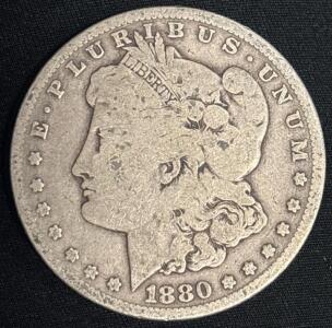 1880-S Morgan Librery Dollar Coin 90% Silver