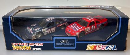 Set Of Two 1:43 Scale Die-Cast NASCAR Stock Car Replicas Produced By Racing Champions