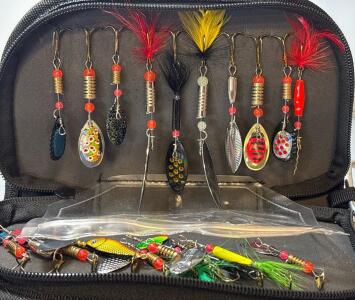 (20) Fishing Spinners W/ Various Colors And Sizes