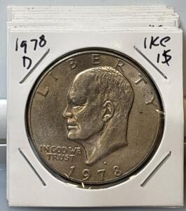 (10) Eisenhower One Dollar Coins
