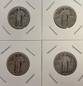 (4) Standing Liberty Quarter Dollar - 90% Silver