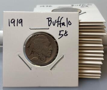 (20) Indian Head Buffalo Nickel