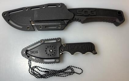 New SOG Field Knife And SOG Instinct Mini Small Fixed Blade Knife- 1.9 Inch Full Tang Adjustable Clip