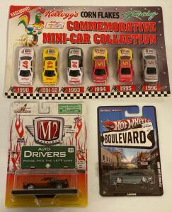 Kellogg's Corn Flakes Racing Commemorative Mini-Car Collection And A 1:64 scale Diecast Model Of A 1971 Plymouth HEMI Cuda