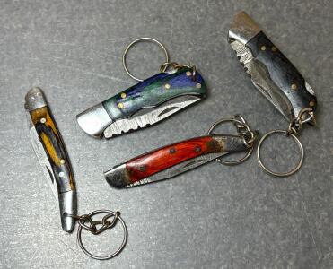 Damascus Miniature Folding Pocket Knives