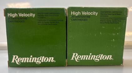 Remington .40 S&W 155gr JHP High Velocity Ammo, 2 Boxes (50 Rounds), R40SW1, Brass Case