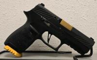 SIG Sauer P320 9mm, Striker-Fired, Gold Barrel & Baseplate, Serial 58H113555