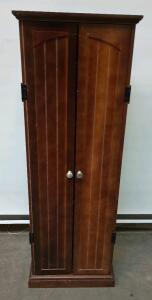 Dark Stained Wooden Cabinet L=7" W=16" H=44 1/2"