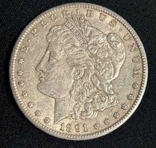 1891-S Morgan Librery Dollar Coin 90% Silver