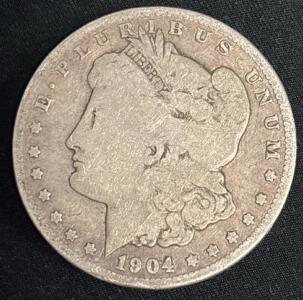 1904-S Morgan Librery Dollar Coin 90% Silver