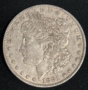 1881-O Morgan Librery Dollar Coin 90% Silver