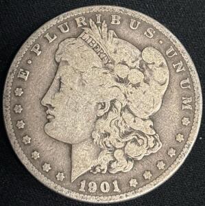 1901-S Morgan Librery Dollar Coin 90% Silver