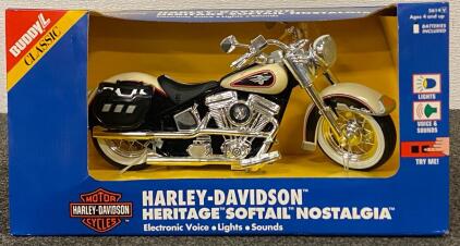 1995 Buddy L Classic Harley-Davidson Heritage Softail Nostalgia Toy Motorcycle
