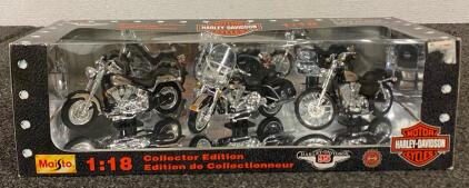 Maisto Harley-Davidson 1:18 Scale Collector Edition Motorcycle Set