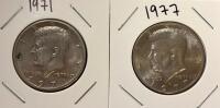 (2) John F. Kennedy Half Dollar Coins