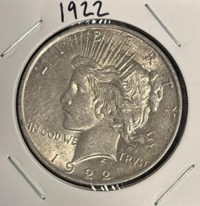 1922 Liberty Peace Dollar Coin