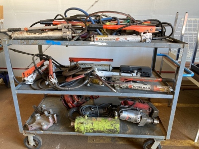 Rolling Cart of Assorted Tools