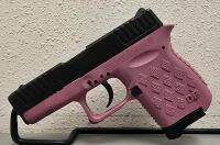 Diamondback DB9 9mm Pistol, Pink Frame, Black Slide, 3" Barrel, Serial YF3169, Galco Holster - 4