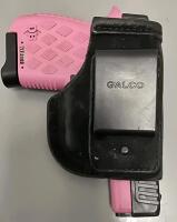 Diamondback DB9 9mm Pistol, Pink Frame, Black Slide, 3" Barrel, Serial YF3169, Galco Holster - 11