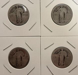 (4) Standing Liberty Quarter Dollar - 90% Silver