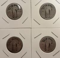 (4) Standing Liberty Quarter Dollar - 90% Silver