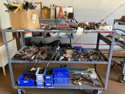 Rolling Cart of Assorted Tools