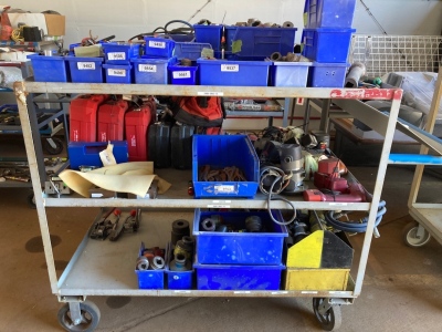 Rolling Cart of Assorted Tools