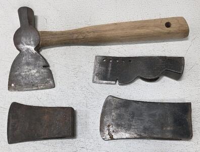 (1) Carpenters 1/2 Hatchet, (1) Carpenters 1/2 Hatchet Head & (2) Single Bit Axe Heads
