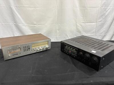 VocoPro DSP-2100 Stereo Mixing Amplifier, Dual Voltage, Key Control & <br/>vintage Panasonic RE-8420 8-Track Stereo AM/FM Receiver