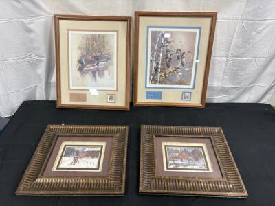 Framed Art Prints Set by Anni Moller & Andres Orpinas, Wood Frames