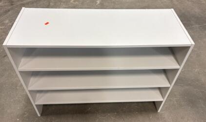 White Bookshelf, 3 Shelves, Approx. 36x12x30 Inches
