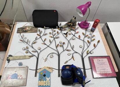 Assorted Wall Art, Table Lamp & More