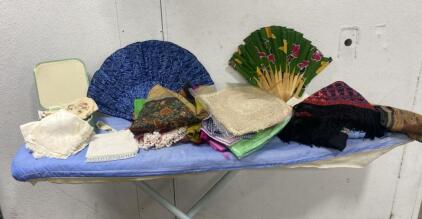 Doilies - Beaded Handbag - Fabric- Ironing Board
