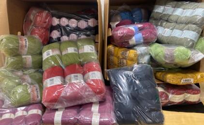 (2) Full Boxes of Unused Yarn