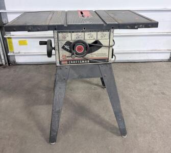 Sears Craftsman 9 Inch Table Saw, 120V, 3450 RPM, 10A