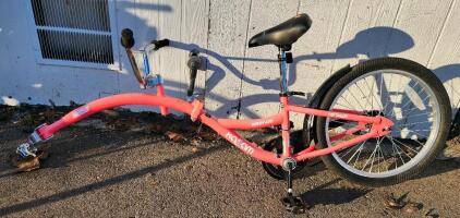 (Pink) 20" Kazam Weeride TagALong Bike Attachment