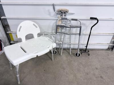 Medline Quad Cane MDS86222, Walker with Arm Support, Shower Chair & More