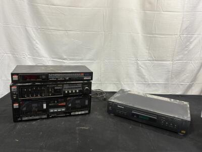 Fisher CA-39 Stereo Amplifier, FM-39 AM/FM Tuner, CR-W34H Cassette Deck, Admiral CD Player