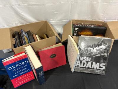 Ansel Adams, Oxford Dictionary, Rembrandt Etchings Art Book Collection & More