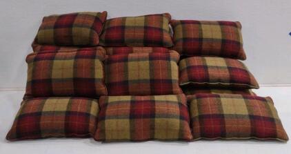 (18) Rectangle Plaid Throw Pillows