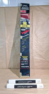 (1) DuPont Lucite Acrylic Bug Deflector For Mini Pick-Ups, Trucks & Vans, Red & (2) 17.5" x 78.7" Rolls Of Rabbitgoo Window Film